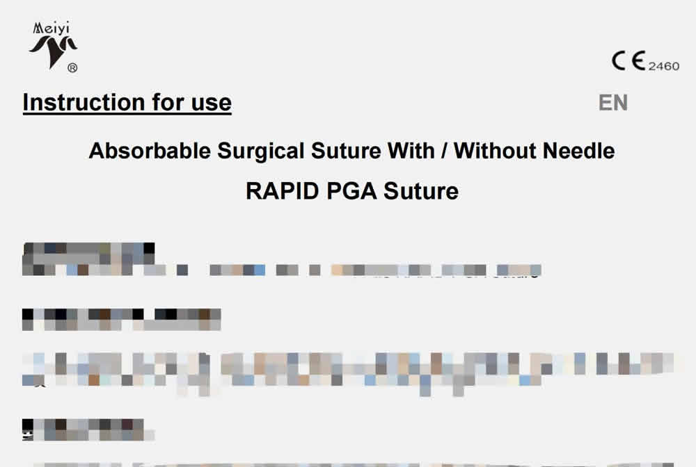 Absorbable Surgical Suture With / Without Needle RAPID PGA Suture